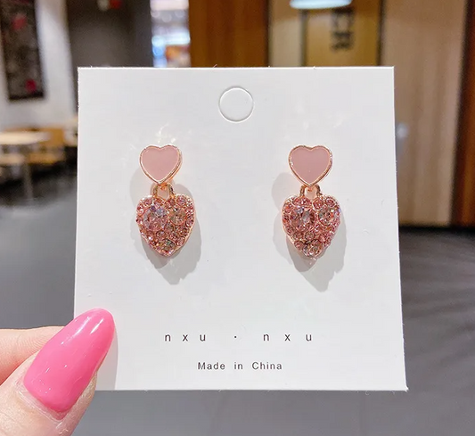 Blush Crystal Hearts