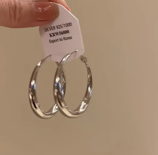 Sterling Glow Hoops