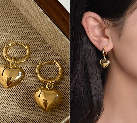 Glossy Heart Hoops