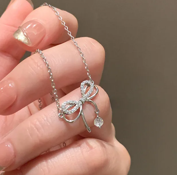 Enchanted SparkleBow  Necklace