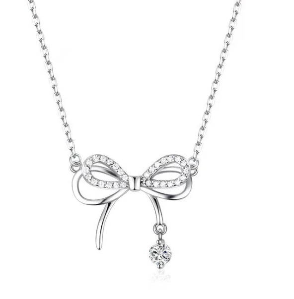 Enchanted SparkleBow  Necklace
