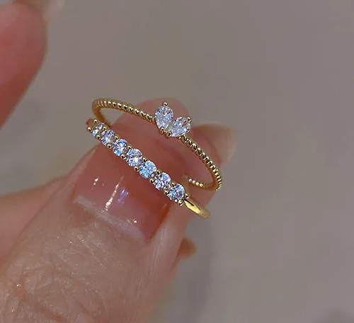 Ethereal Spark Couple Ring