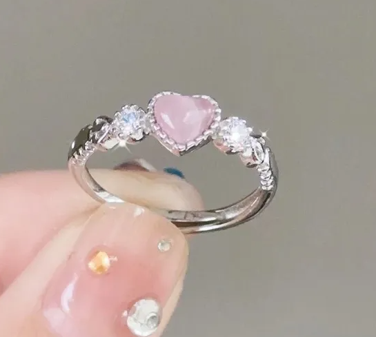 Pink Flutter Heart Ring