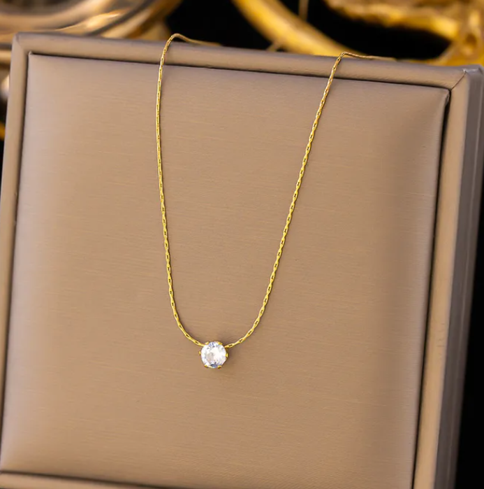 Single Diamond Necklace