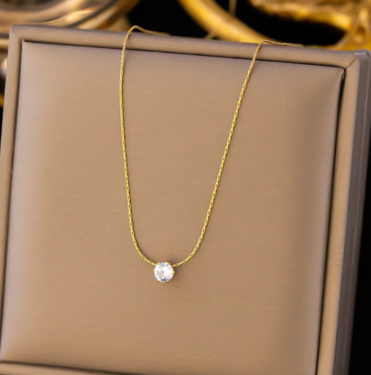 Single Diamond Necklace