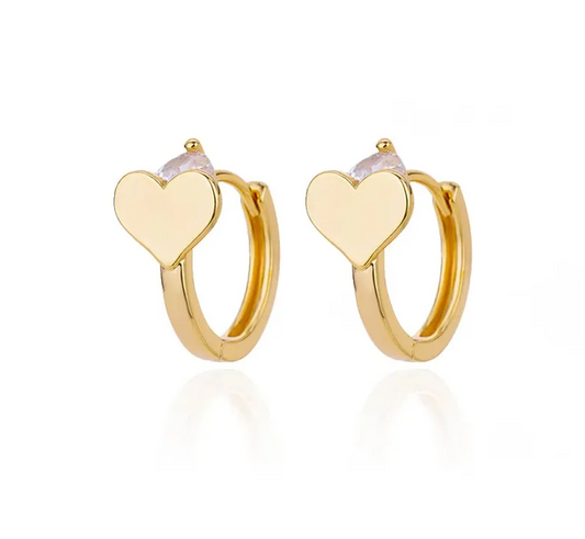 Golden Heart Hug Gold Plated Anti-Tarnish Earring
