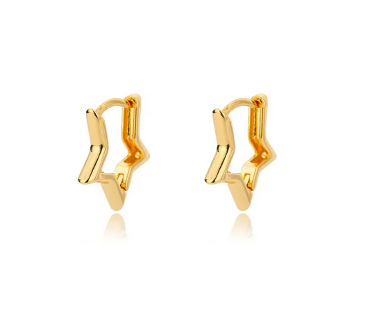 Star Loop Gold Plated Anti-Tarnish Earring