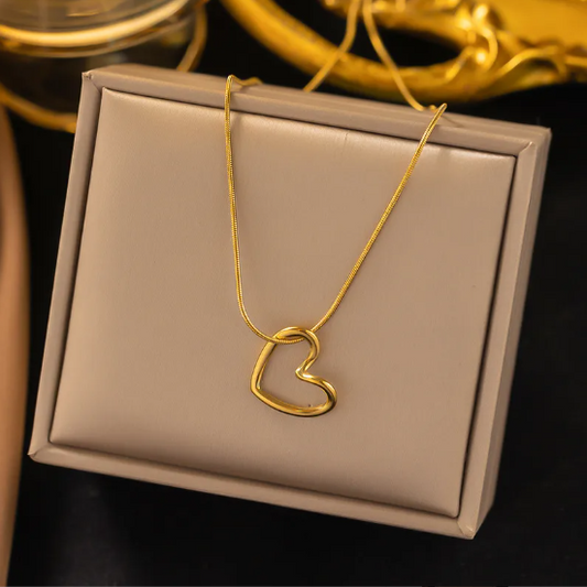Hollow Heart 18k Gold Plated Anti-Tarnish
