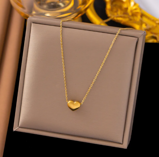 Simple Heart Pendant 18k Gold Platted Anti-Tarnish