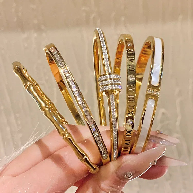 Shell Zircon Anti Tarnish Bracelet