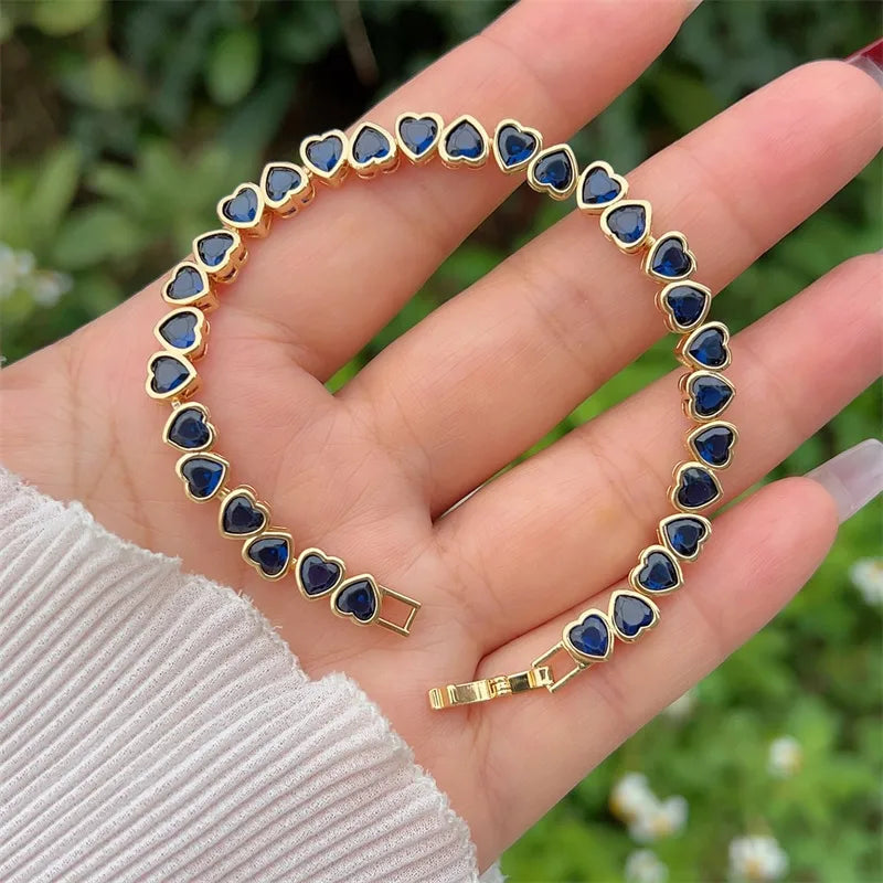 Heart Shape 18K Gold Plated Chain-free Bracelet