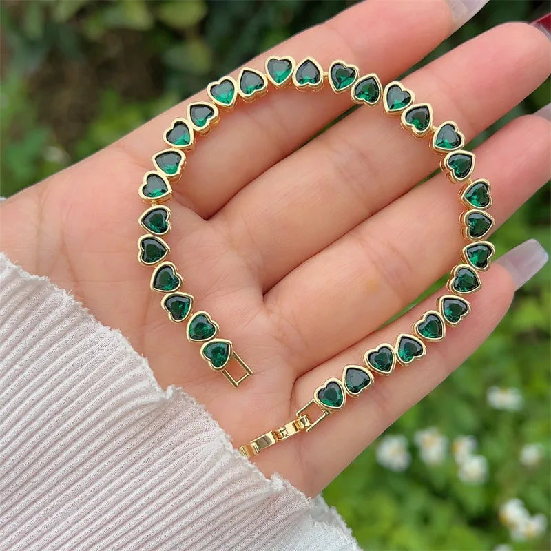 Heart Shape 18K Gold Plated Chain-free Bracelet