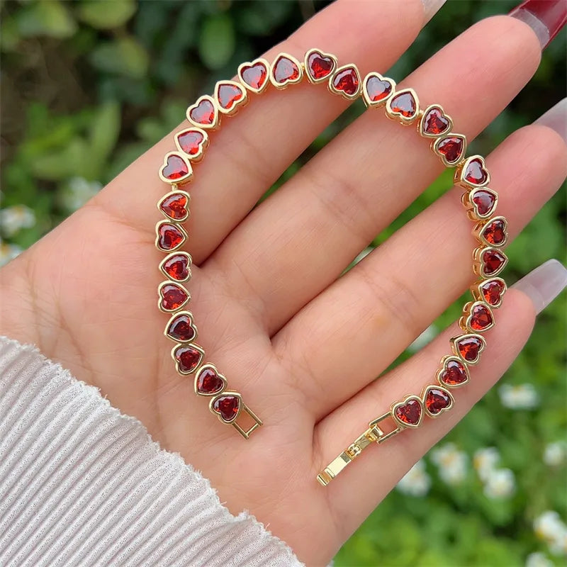 Heart Shape 18K Gold Plated Chain-free Bracelet