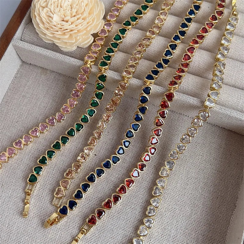 Heart Shape 18K Gold Plated Chain-free Bracelet