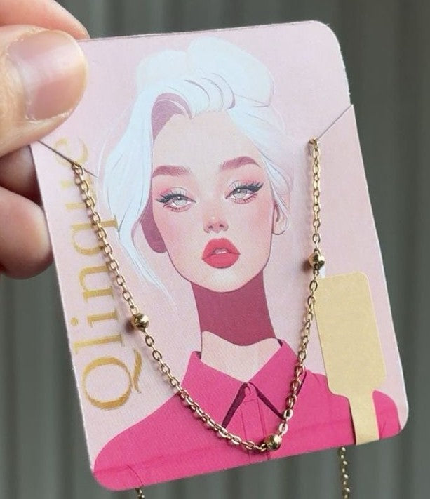 Beaded Chain Anti-Tarnish and Gold Platted