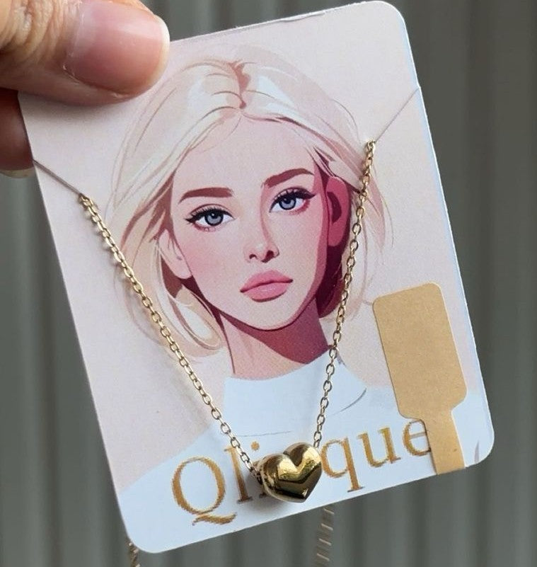 Simple Heart Pendant 18k Gold Platted Anti-Tarnish